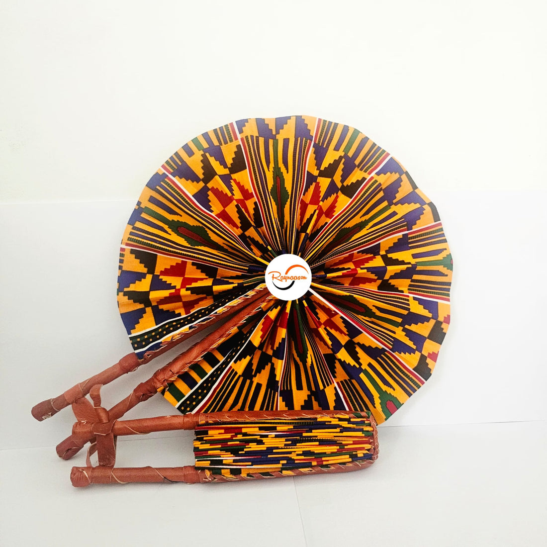 African print folding handheld fan