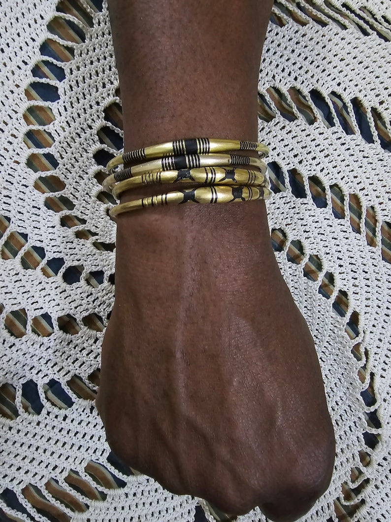 African Brass Bangles – RAYNAASON